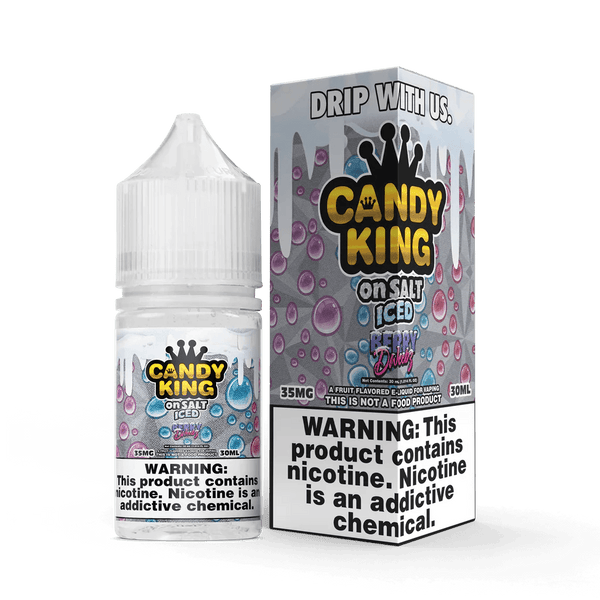 Berry Dweebz SALT on ICE e-liquid by Candy King, 30ml bottle featuring a berry and icy menthol flavor.