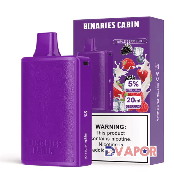 Horizon Tech Binaries Cabin 10,000 Puff disposable vape with 20ml e-liquid, featuring sleek design and compact size.