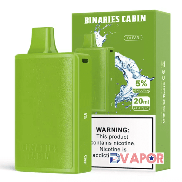 HorizonTech Binaries Cabin disposable vape with 10,000 puffs and 20ml e-liquid, featuring sleek design and modern branding.