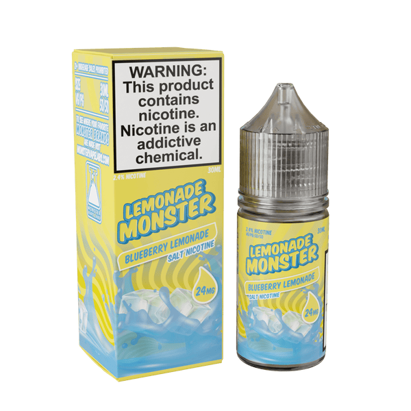 Blueberry Lemonade SALT e-liquid by Lemonade Monster in a 30mL bottle, featuring a refreshing blueberry and lemonade flavor.