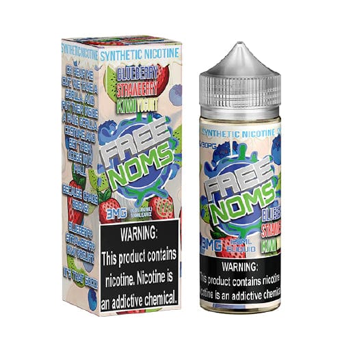 Blueberry, strawberry, and kiwi yogurt flavored e-liquid by Nomenon E-Liquids in a 120mL bottle.