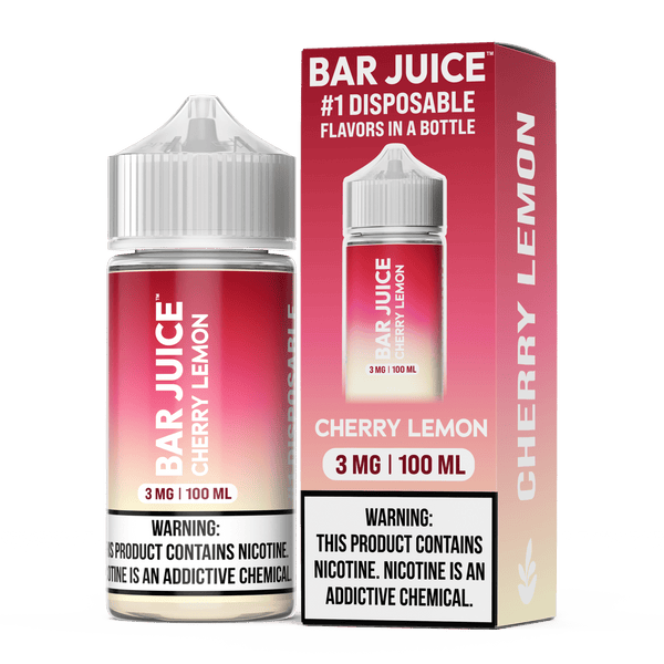 Cherry Lemon Bar Juice e-liquid in 100mL bottle, featuring a vibrant cherry and lemon flavor from Bar Juice.