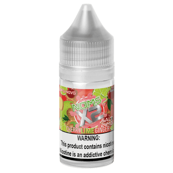 Cherry Lime Ginger SALT e-liquid by Nomenon E-Liquids in a 30mL bottle, featuring a vibrant cherry, lime, and ginger flavor profile.