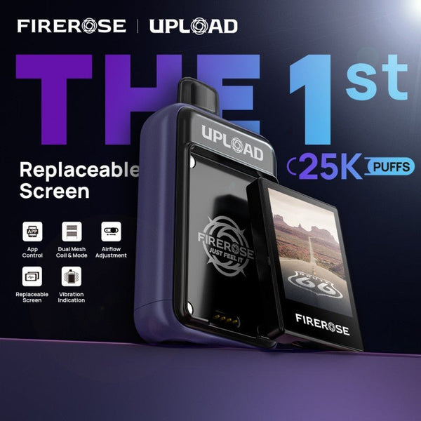 FireRose UPLOAD Vape Kit with Replaceable Color Screen