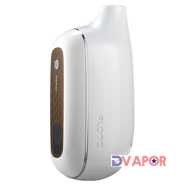 Flonq Max Smart 10,000K disposable vape device, black and sleek design, with clear branding and safety warning label.