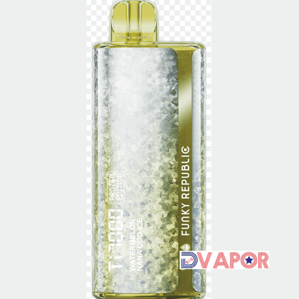 Funky Republic Ti7000 disposable vape in sleek design, non-refundable clearance item, compact and portable vaping device