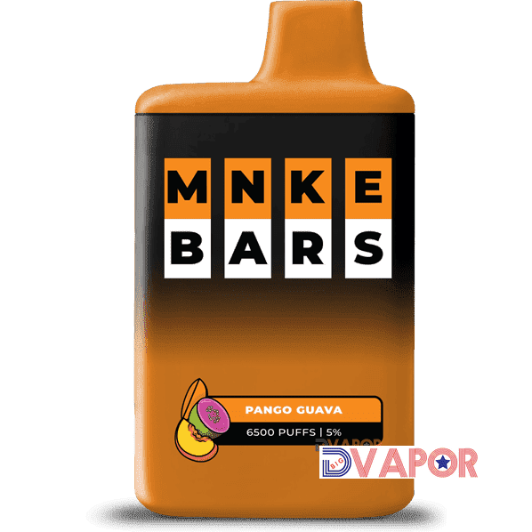 MNKE Bars disposable vape with 16ml capacity, 6500 puffs, 5% nicotine, rechargeable, non-refundable, sleek design