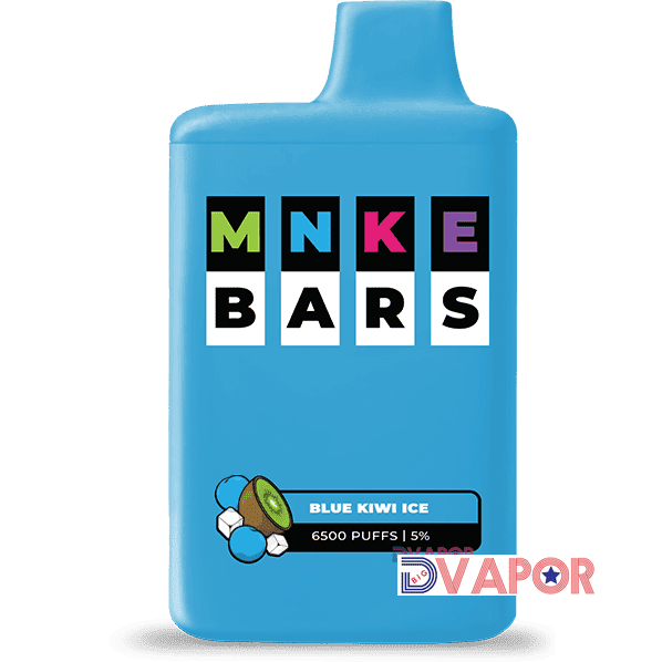 MNKE Bars disposable vape with 16ml liquid, 6500 puffs, 5% nicotine, rechargeable, sleek design, non-refundable clearance item