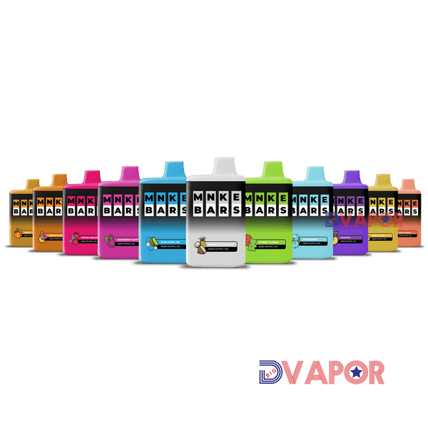 MNKE Bars disposable vape with 16ml e-liquid, 6500 puffs, rechargeable, in a sleek design, non-refundable clearance item