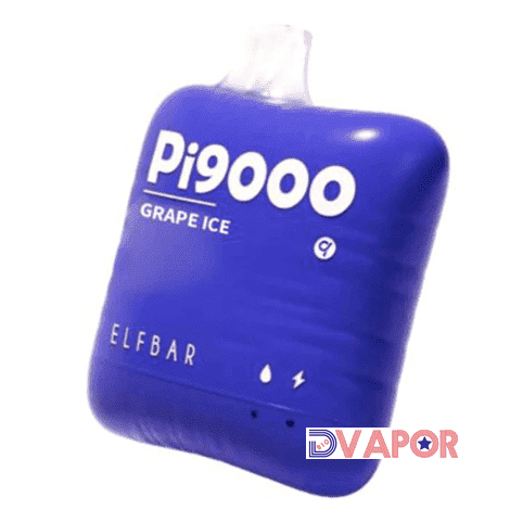 EB Design PI9000 disposable vape with 9000 puffs, sleek design, black and silver color, for vaping enthusiasts.