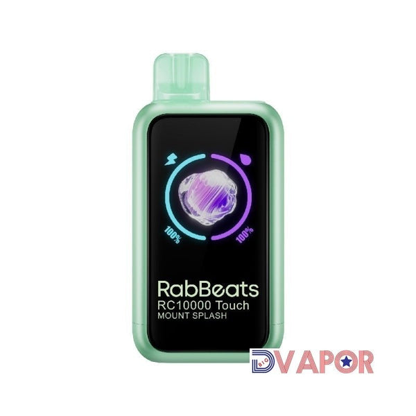 EB Design Rab Beats RC10000 Touch disposable vape in sleek black with a modern design, ideal for on-the-go vaping.