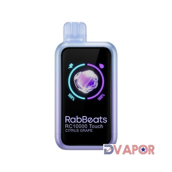 EB Design Rab Beats RC10000 Touch disposable vape in sleek black, featuring a compact design and touch interface.
