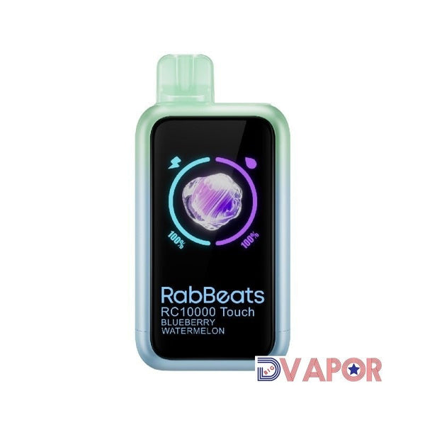 EB Design Rab Beats RC10000 Touch disposable vape in sleek black with ergonomic design, featuring a touch-activated vaporizer.