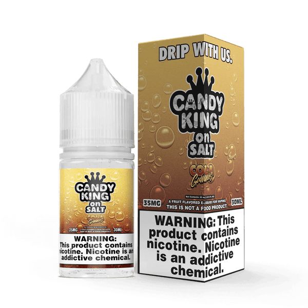 Cola Gummies SALT e-liquid by Candy King in 30mL bottle, featuring a cola gummy candy flavor for vaping.
