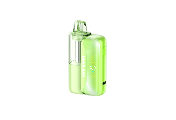 Geek Bar Mate 60K disposable vape kit with sleek design and compact size, featuring a built-in mouthpiece and vibrant branding.