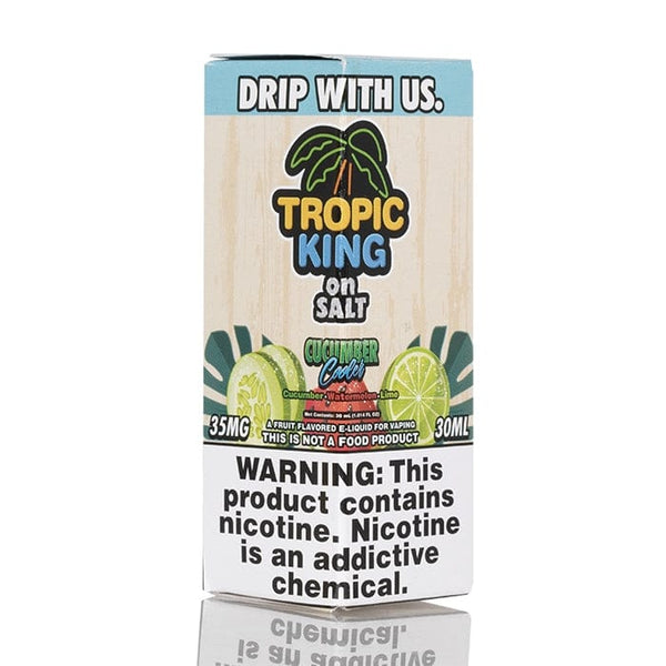 Cucumber Cooler SALT e-liquid by Candy King, Tropic King 30ml bottle with refreshing cucumber flavor and cool mint notes.