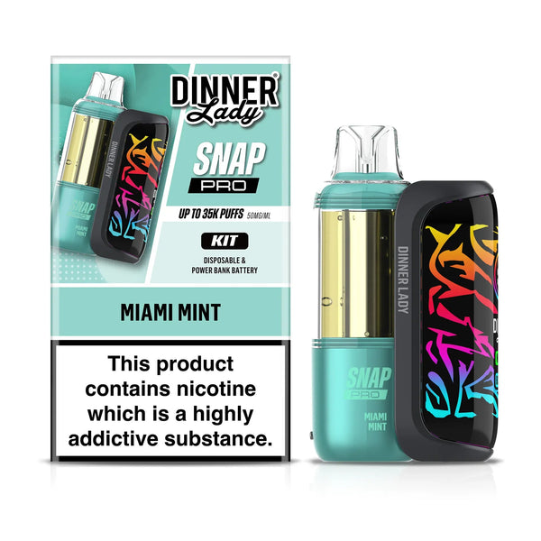 Dinner Lady Snap Pro 35K disposable vape kit with sleek design and colorful mouthpiece, compact and easy to use.