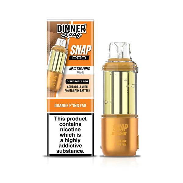 Dinner Lady Snap Pro 35K disposable vape pods with sleek design, featuring colorful packaging and ventilation holes.
