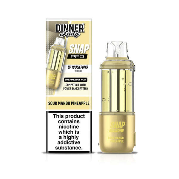 Dinner Lady Snap Pro 35K disposable vape pods with sleek design and colorful packaging for easy use and flavorful vaping.