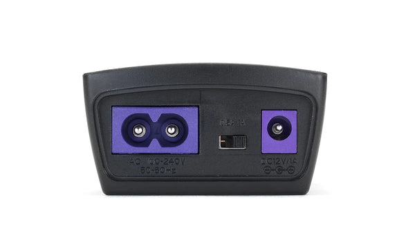 eFest Soda dual battery charger for vape batteries, compact device with two charging slots and digital display.