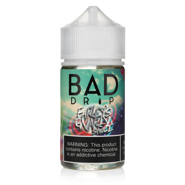 Farley's Gnarly Sauce e-liquid by Bad Drip Labs in a 60mL bottle, featuring vibrant packaging and bold branding.