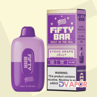 Fifty Bar 6500 Disposable Vape device with sleek design and colorful branding, designed for easy use and portable vaping.