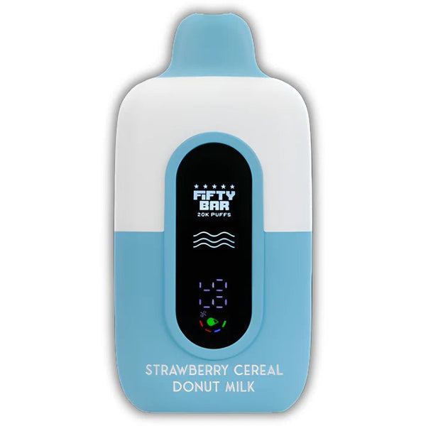 Fifty Bar NIXODINE disposable vape with 20,000 puffs, sleek design, and colorful branding for easy vaping on the go.