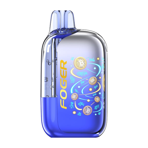 Foger Bit 35K disposable vape device with sleek design and compact size, featuring mouthpiece and colorful branding.