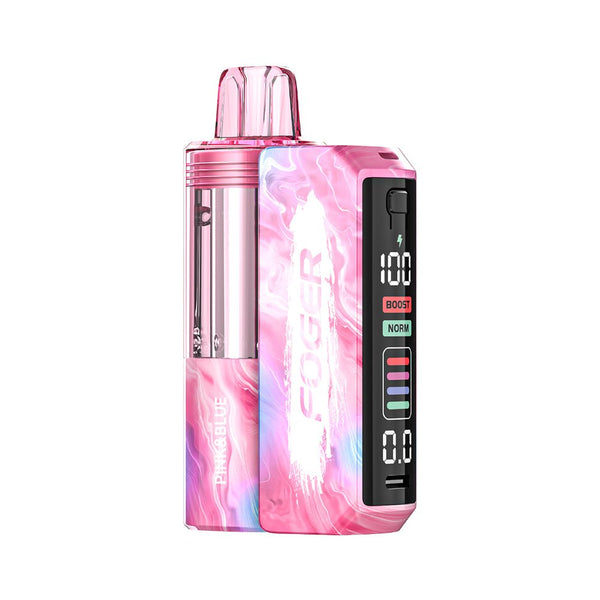 Foger Switch Pro Kit - 30K Puff Pod Based Disposable vape flavors Pink and blue