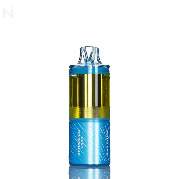 Fogest XP 40K disposable vape device with sleek design and compact size, featuring a mouthpiece and colorful branding.