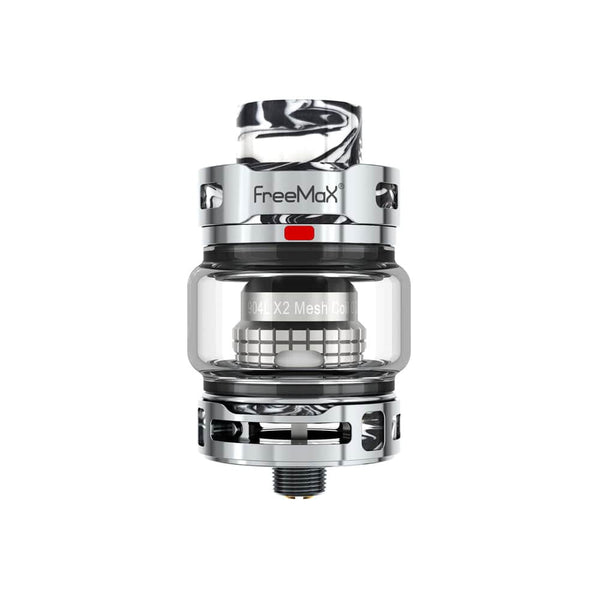 FreeMax Fireluke 3 Maxluke Sub-Ohm Tank vape part with glass and metal construction, featuring adjustable airflow and coil system.