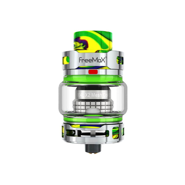 FreeMax Fireluke 3 Maxluke Sub-Ohm Tank vape part with glass and metal body, featuring adjustable airflow and replaceable coils.