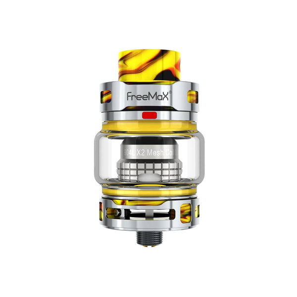 FreeMax Fireluke 3 Maxluke Sub-Ohm Tank vape part with glass and metal construction, showcasing adjustable airflow and coil base.