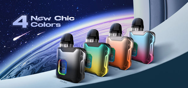FreeMax Galex Nano pod system hardware with sleek design and compact size, featuring a mouthpiece and airflow openings.