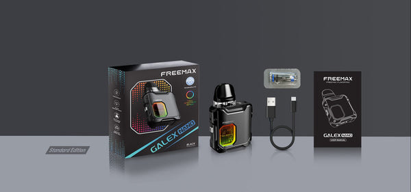FreeMax Galex Nano Pod System hardware with sleek design and compact size, ideal for portable vaping.
