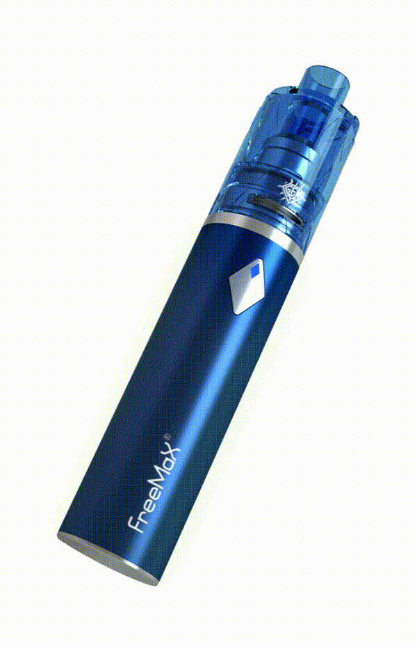 FreeMax GEMM 80W starter kit with mod and tank, showcasing sleek hardware design and adjustable wattage for vaping.