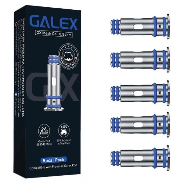 FreeMax GX/GX-P replacement vape coils, cylindrical metal and wick components for enhanced flavor and vapor production.