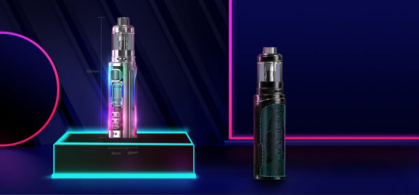 FreeMax Marvos X 100W starter kit with sleek hardware design and included accessories, featuring a compact vape device.