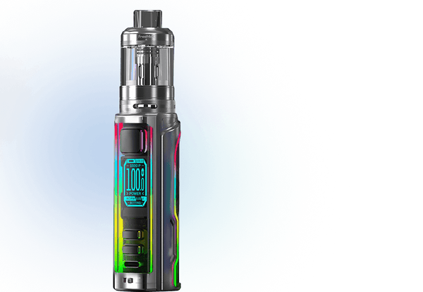 FreeMax Marvos X 100W Starter Kit hardware with sleek design and included accessories for vaping.