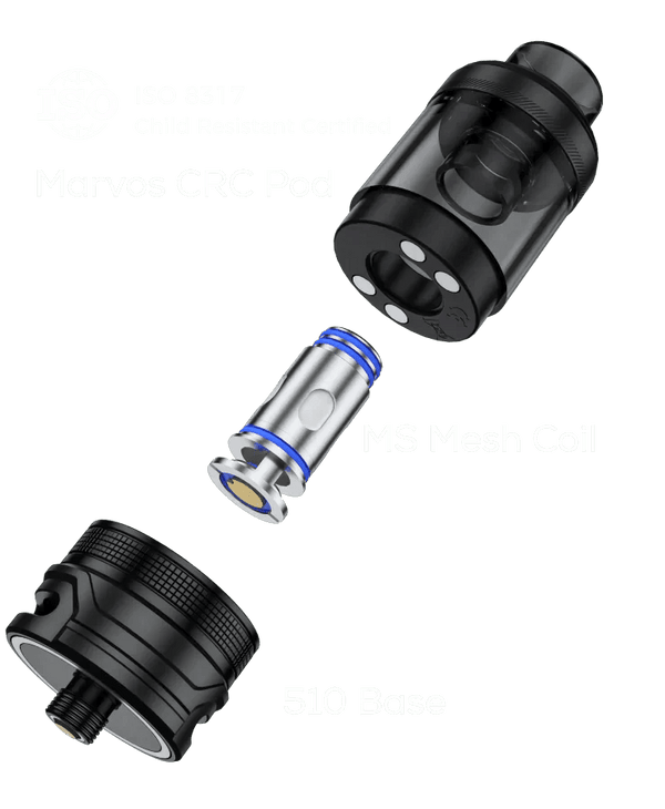 FreeMax Marvos X Pro 100W Kit hardware with sleek mod and matching vape tank, designed for adjustable wattage vaping.