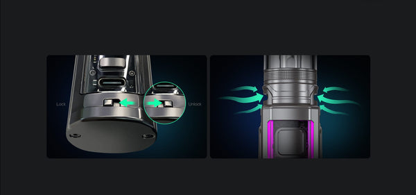 FreeMax Marvos X Pro 100W Kit hardware with sleek design, featuring a compact mod and matching vape tank for vaping convenience.