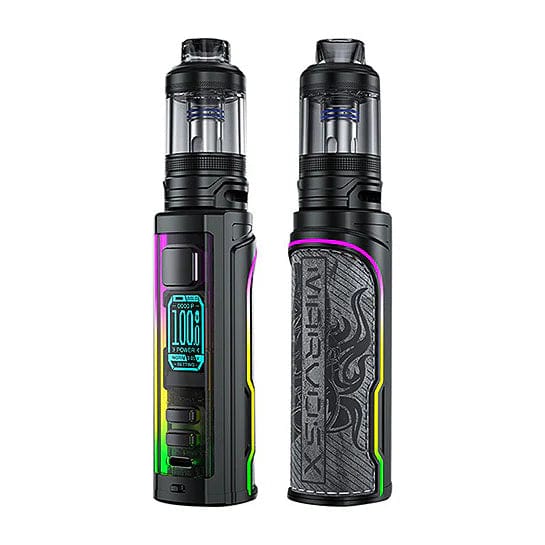 FreeMax Marvos X Pro 100W Kit hardware with sleek mod and matching tank, featuring adjustable airflow and ergonomic design.