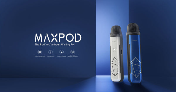 FreeMax Maxpod 11W pod system in black, featuring compact hardware design with adjustable airflow and recharging port.