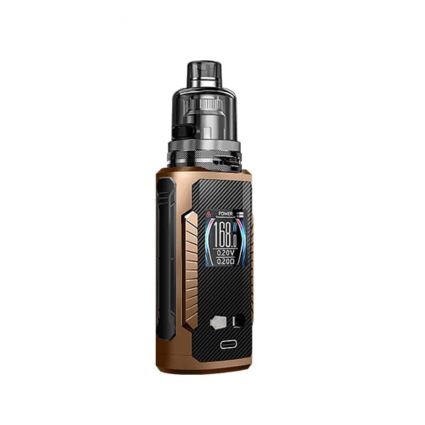FreeMax Maxus Max 168W starter kit with compact hardware and display screen, designed for vaping enthusiasts.