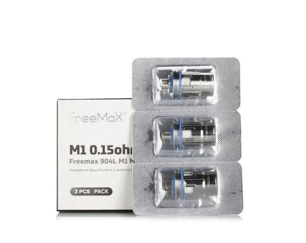 FreeMax Maxus Pro 904L M replacement coils for vape devices, showing the coil packaging and product details.