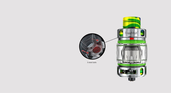 FreeMax Maxus Pro Sub-Ohm Tank for vape devices, featuring a sleek design and adjustable airflow system.