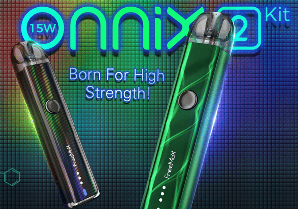 FreeMax Onnix 2 15W pod system hardware with sleek design, featuring a compact body and integrated mouthpiece.