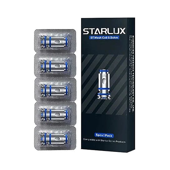 FreeMax Starlux ST Mesh replacement coils for vape devices, showing a pack of stainless steel mesh coils.