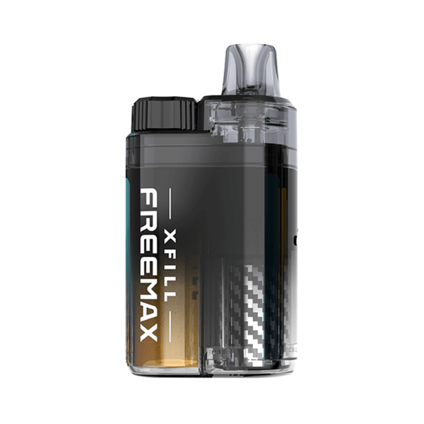 FreeMax Xfill Pod Kit hardware with sleek design, showing the compact pod device and replaceable e-liquid pods.