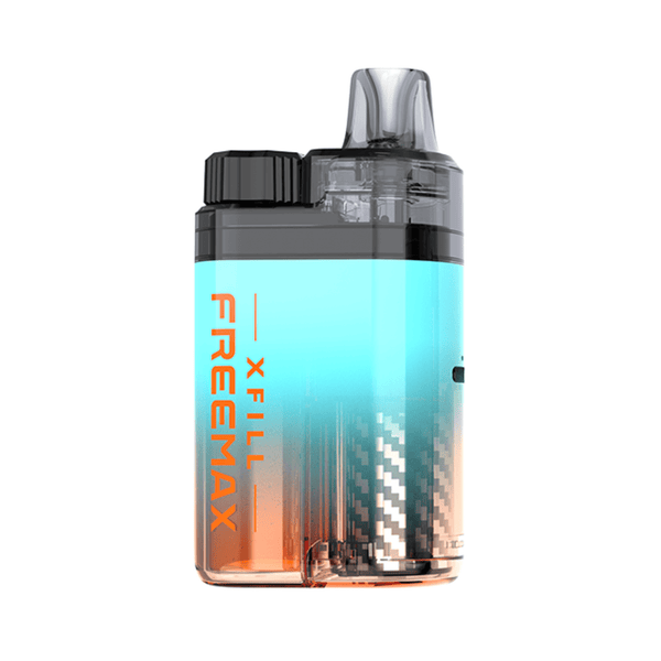 FreeMax Xfill Pod Kit hardware with sleek black design, compact size, and replaceable pod for vaping.